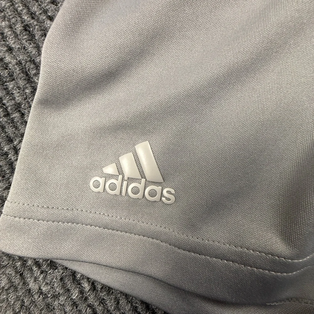 Adidas Golf Mens XL Grey Performance Polo Shirt Black Bull Logo CD3331 Short Slv